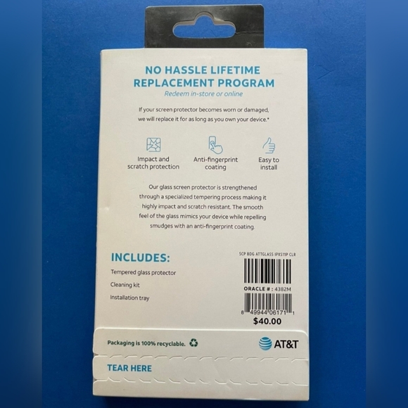 iPhone 11 Pro - AT&T Tempered Glass Screen Protector (CLEAR) - Picture 2 of 3
